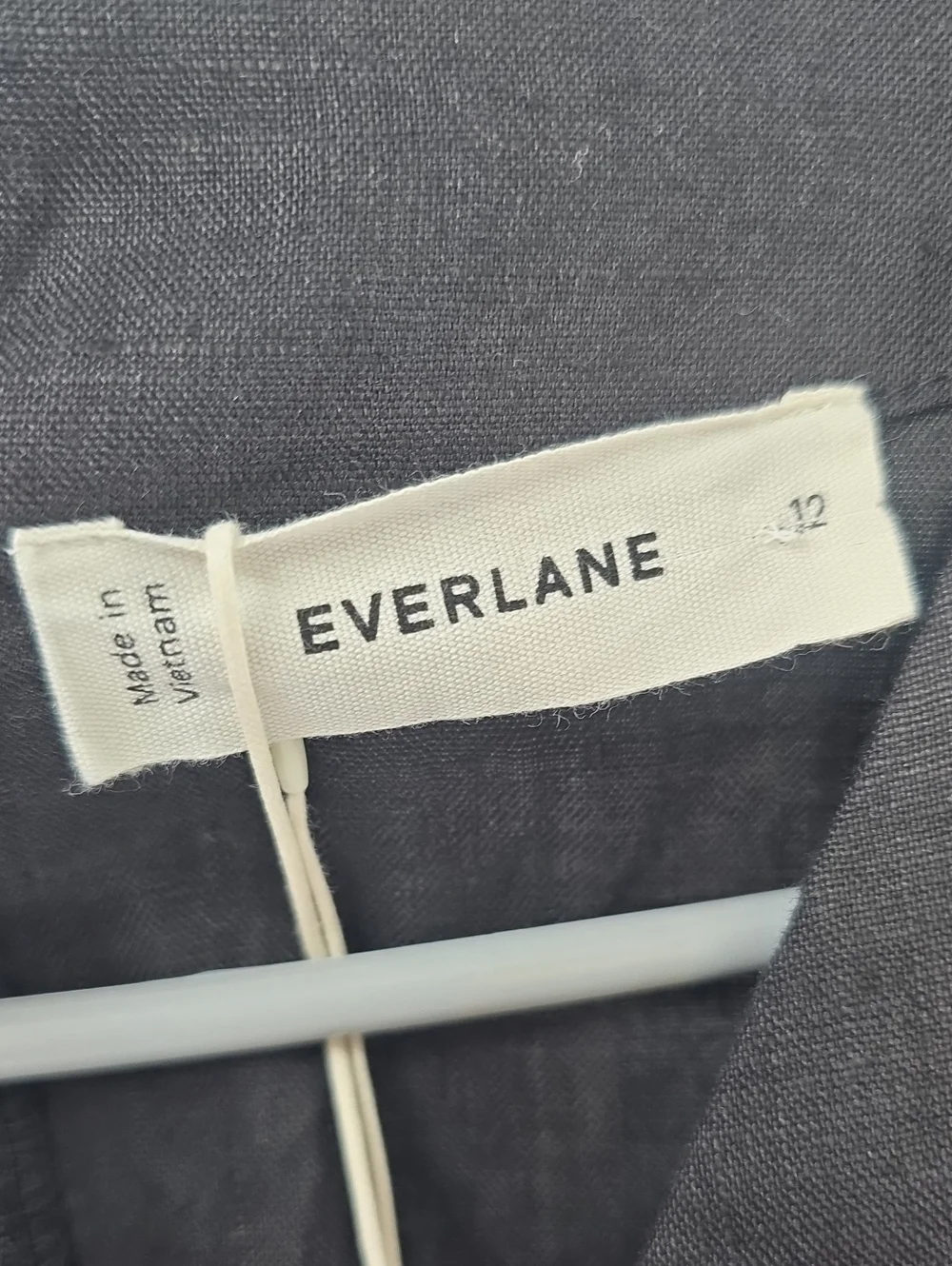 Everlane Black Linen Wide Leg Jumpsuit